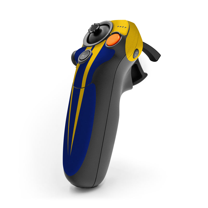 DJI RC Motion 3 Skin design, with blue, yellow colors