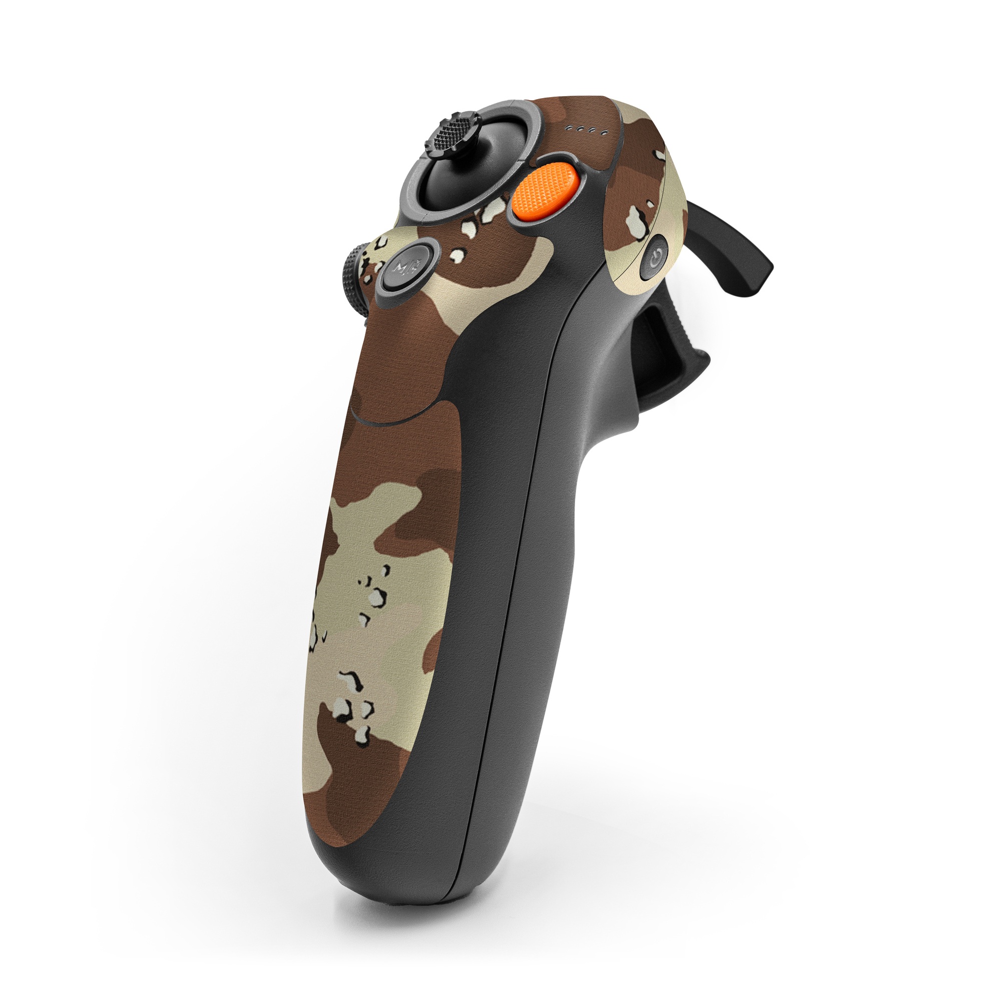 DJI RC Motion 3 Skin design of Military camouflage, Brown, Pattern, Design, Camouflage, Textile, Beige, Illustration, Uniform, Metal, with gray, red, black, green colors