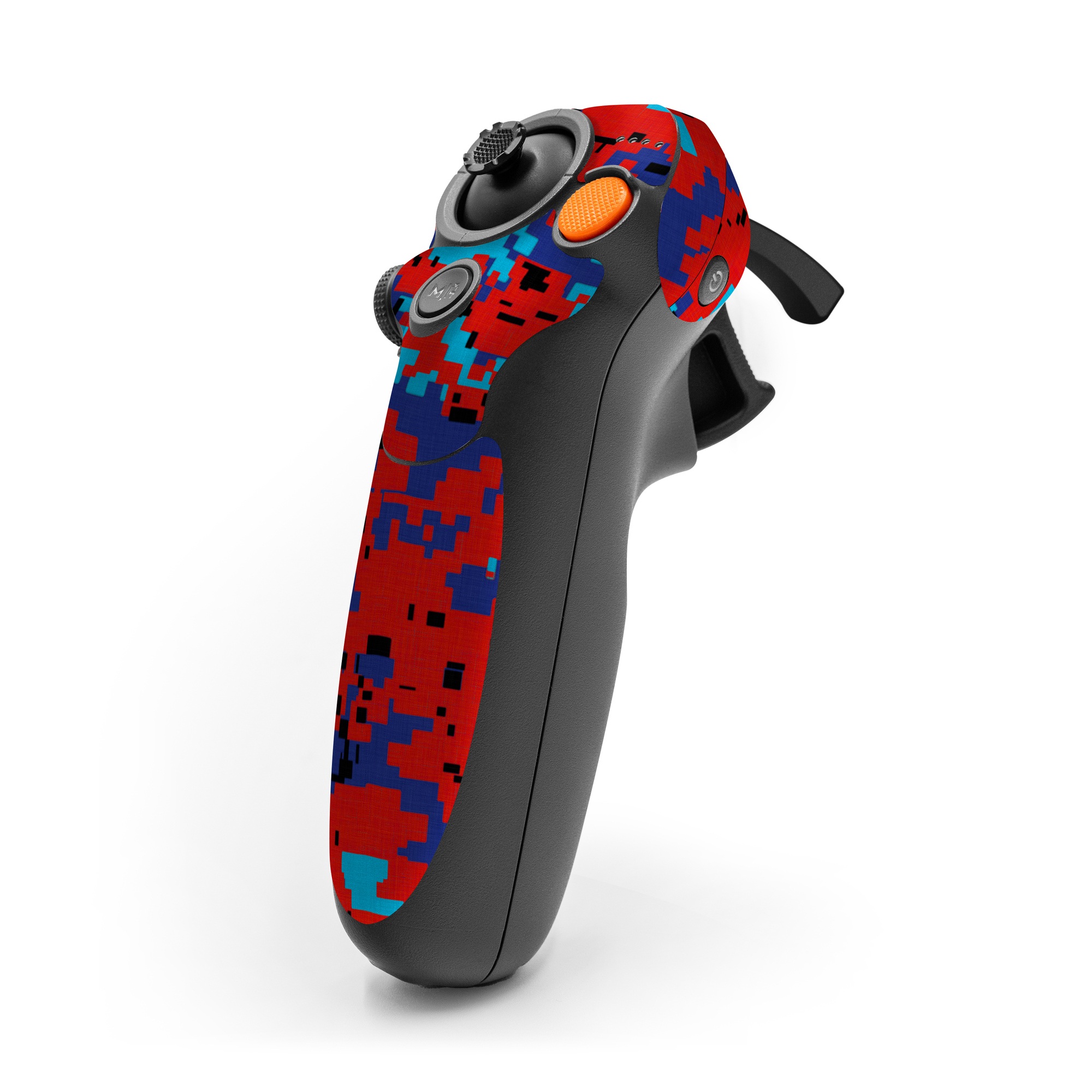 DJI RC Motion 3 Skin design of Blue, Red, Pattern, Textile, Electric blue, with blue, red colors