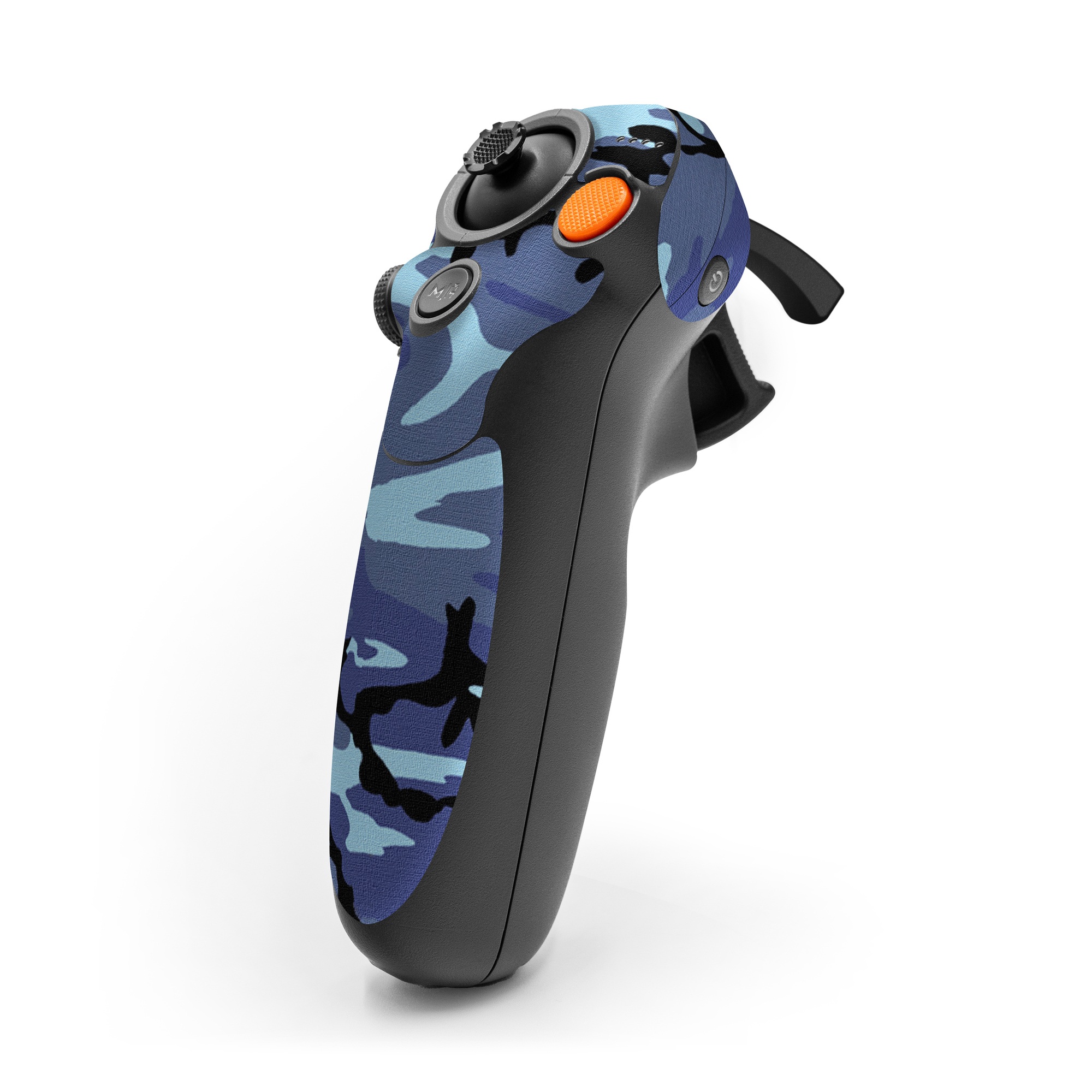 DJI RC Motion 3 Skin design of Military camouflage, Pattern, Blue, Aqua, Teal, Design, Camouflage, Textile, Uniform, with blue, black, gray, purple colors