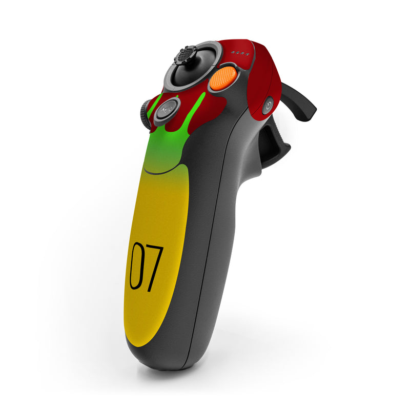 DJI RC Motion 3 Skin design, with yellow, green, brown colors