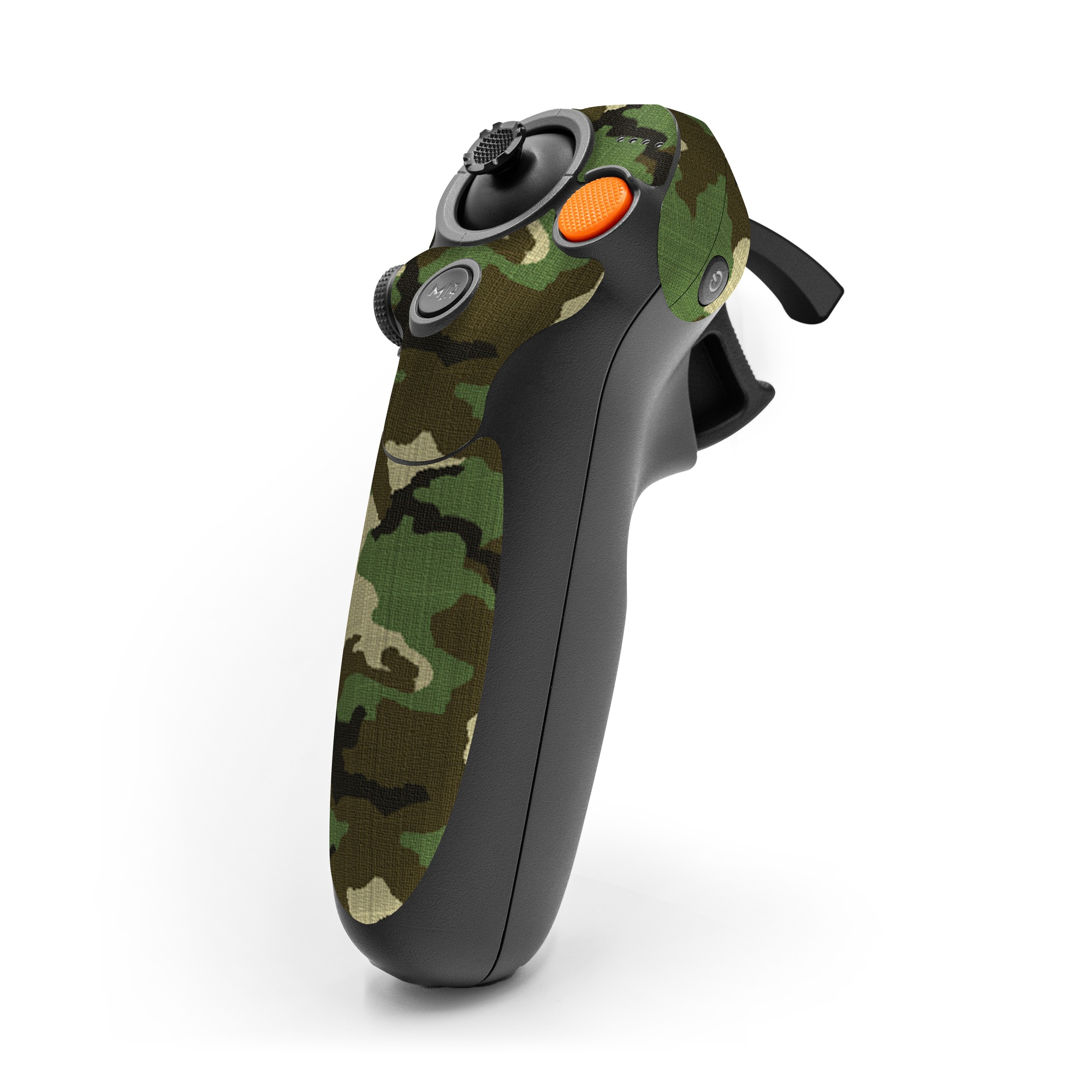 DJI RC Motion 3 Skin design of Military camouflage, Camouflage, Clothing, Pattern, Green, Uniform, Military uniform, Design, Sportswear, Plane, with black, gray, green colors