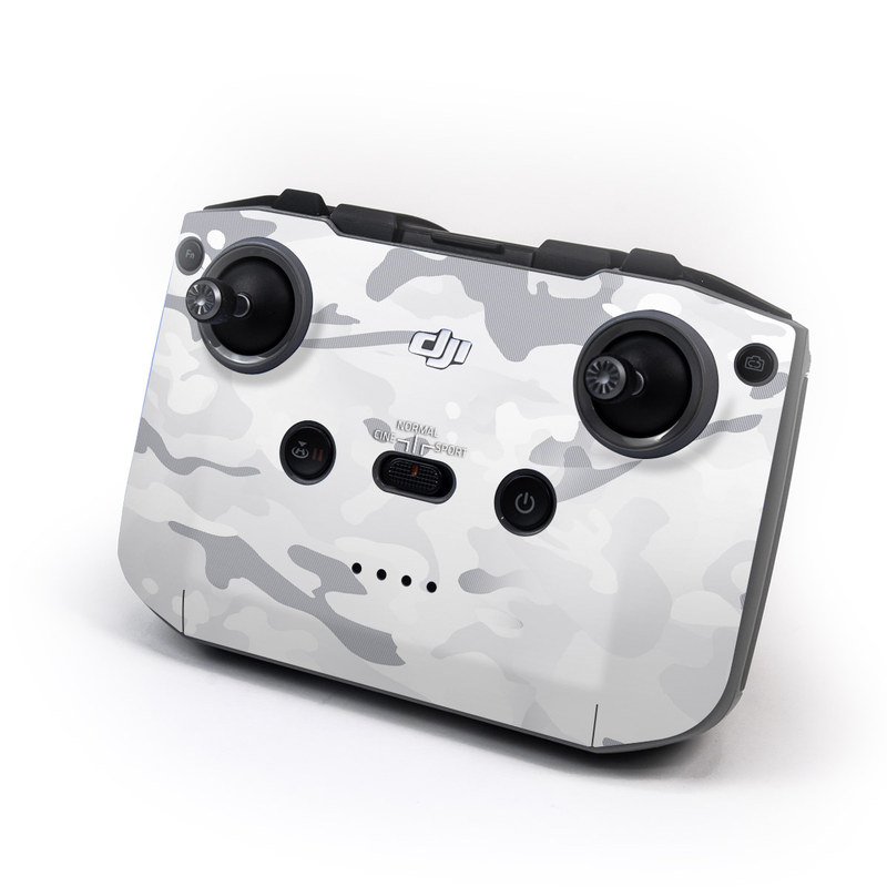 DJI RC-N1 Controller Skin design of Vertebrate, Mammal, Grey, Pattern, Monochrome, Art, Monochrome photography, Rock, Font, Winter, with white, gray colors