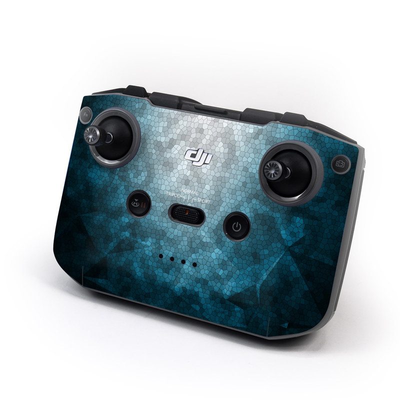 DJI RC-N1 Controller Skin design of Blue, Aqua, Turquoise, Green, Water, Teal, Sky, Azure, Pattern, Atmosphere, with blue, white, gray colors