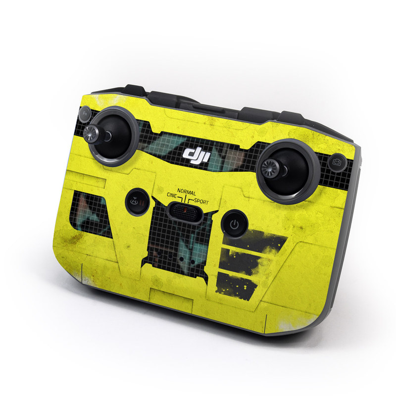 DJI RC-N1 Controller Skin design of Yellow, Green, Font, Pattern, Graphic design, with black, yellow, gray, blue, green colors