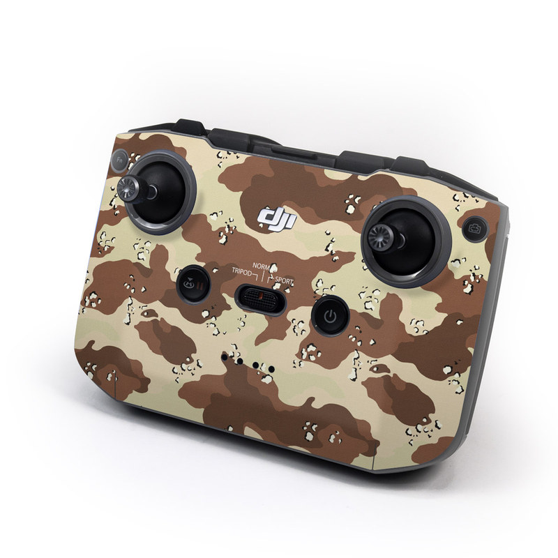 DJI RC-N1 Controller Skin design of Military camouflage, Brown, Pattern, Design, Camouflage, Textile, Beige, Illustration, Uniform, Metal, with gray, red, black, green colors