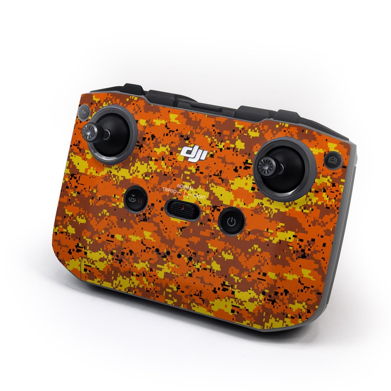 DJI RC-N1 Controller Skin design of Orange, Yellow, Leaf, Tree, Pattern, Autumn, Plant, Deciduous, with red, green, black colors