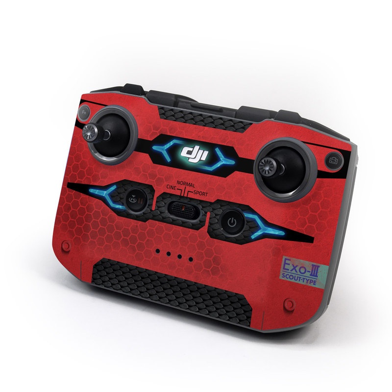 DJI RC-N1 Controller Skin design of Red, Symbol, Graphics, with black, gray, red, blue colors