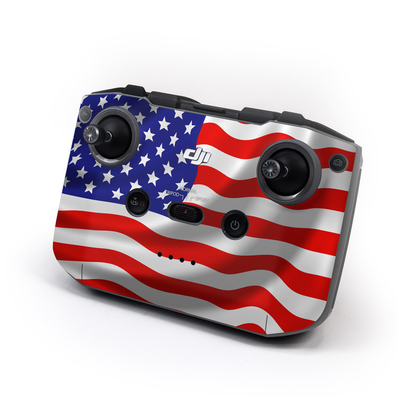 DJI RC-N1 Controller Skin design of Flag of the united states, Flag, Flag Day (USA), Veterans day, Independence day, Memorial day, Holiday, with gray, red, blue, black, white colors