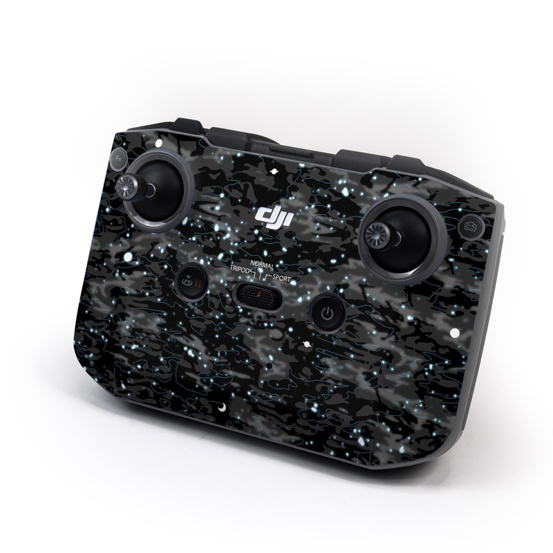 DJI RC-N1 Controller Skin design of Black, Water, Space, Black-and-white, Granite, with blue, white, gray, blue colors