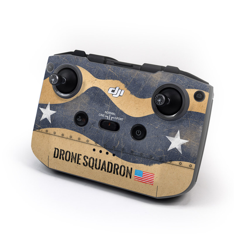 DJI RC-N1 Controller Skin design of Art, Painting, Pattern, Font, Landscape, Dune, Illustration, Aeolian landform, Sand, Visual arts, with blue, brown colors