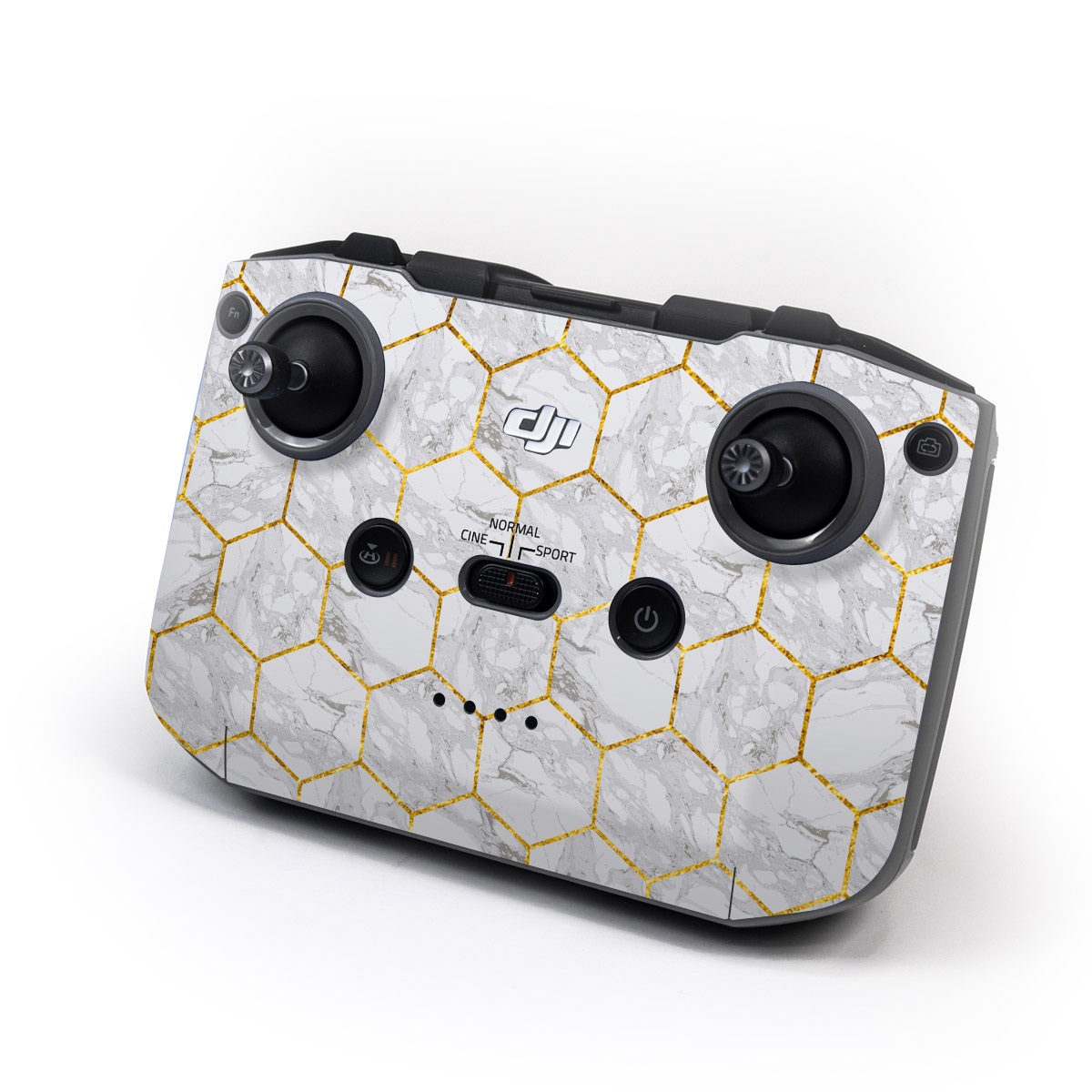 DJI RC-N1 Controller Skin design of Pattern, Tile flooring, Line, Tile, Design, Flooring, Floor, with white, black, brown colors