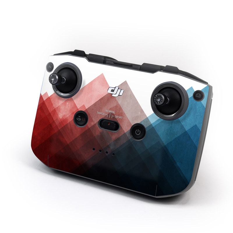 DJI RC-N1 Controller Skin design of Blue, Red, Sky, Pink, Line, Architecture, Font, Graphic design, Colorfulness, Illustration, with red, pink, blue colors