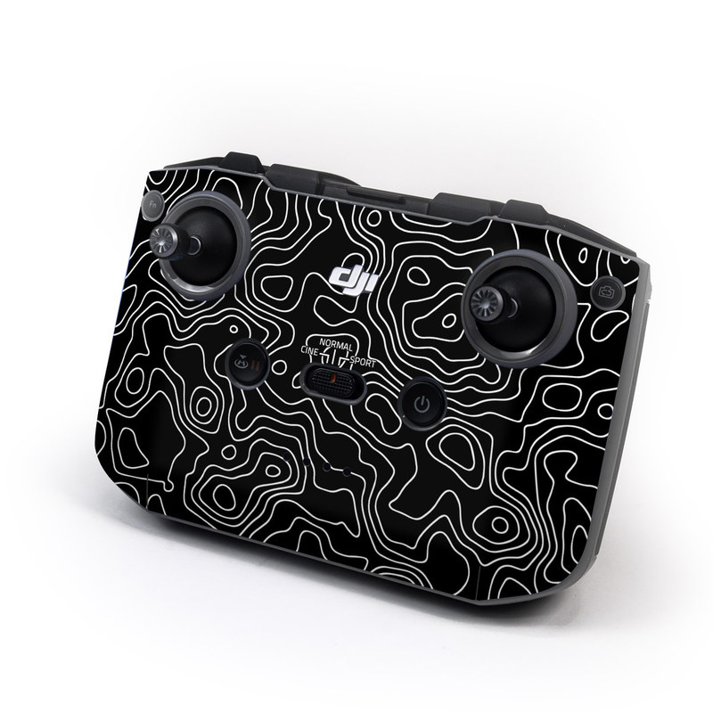 DJI RC-N1 Controller Skin design of Art, Motif, Pattern, Symmetry, Monochrome, Circle, Font, Visual arts, Illustration, Monochrome photography, with black, gray colors