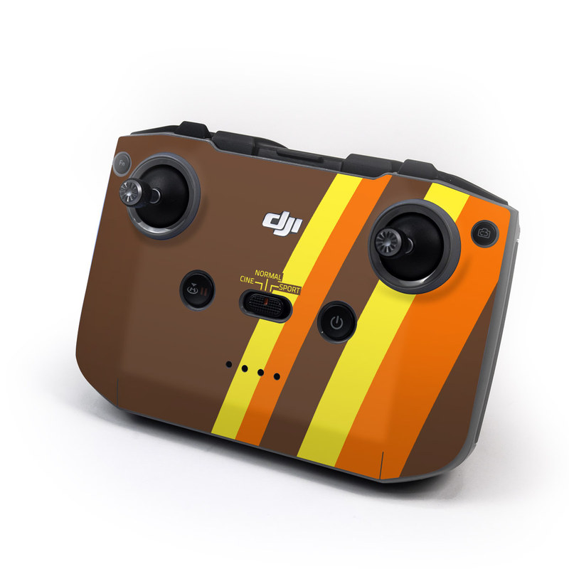 DJI RC-N1 Controller Skin design of Orange, Yellow, Line, Brown, Font, Material property, Graphic design, Pattern, Parallel, with brown, orange, yellow colors