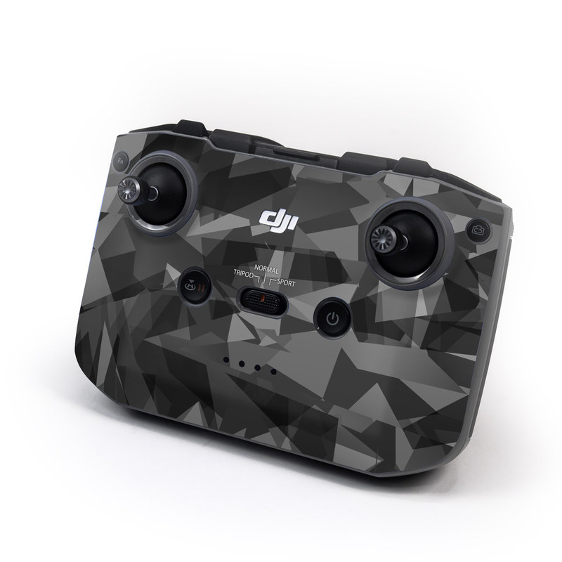 DJI RC-N1 Controller Skin design of Black, Pattern, Triangle, Black-and-white, Monochrome, Grey, Design, Line, Architecture, Monochrome photography, with black, gray colors