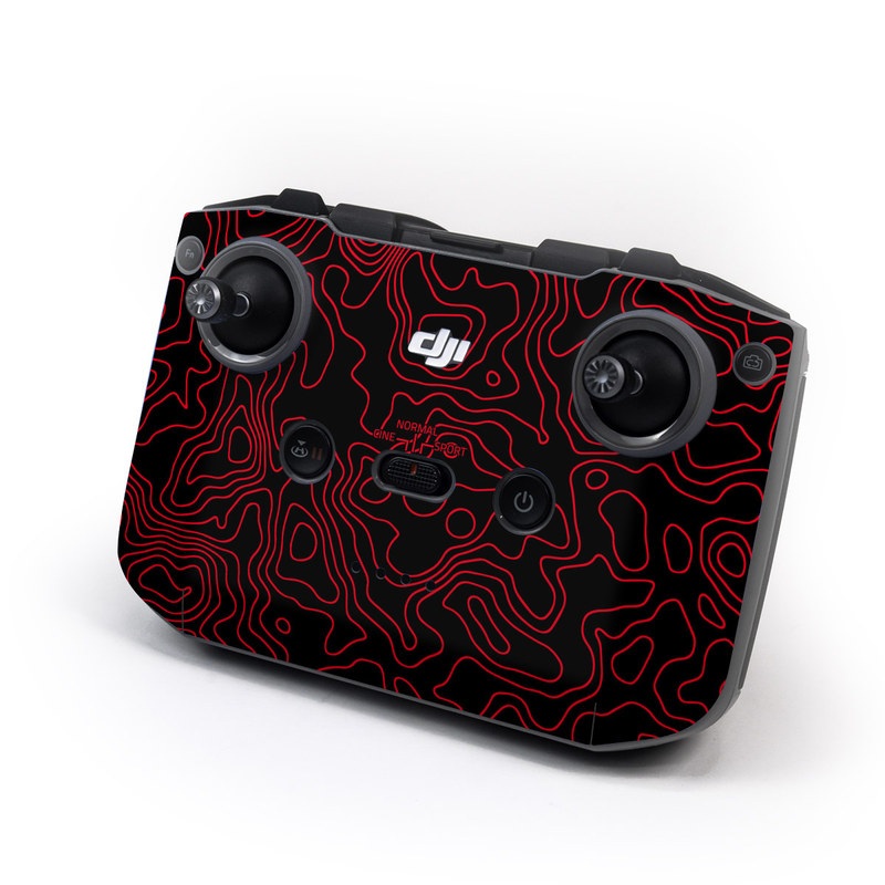 DJI RC-N1 Controller Skin design of Pink, Art, Motif, Magenta, Font, Pattern, Symmetry, Rectangle, Circle, Electric blue, with black, red colors