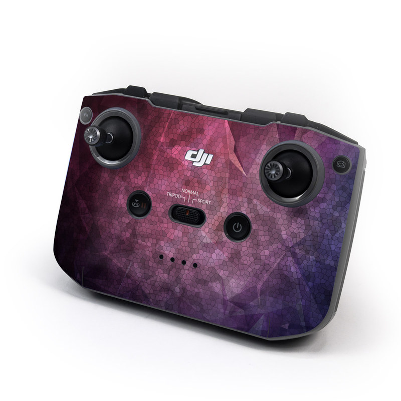 DJI RC-N1 Controller Skin design of Purple, Sky, Red, Violet, Pink, Pattern, Design, Triangle, Line, Magenta, with black, red, purple, pink, white colors