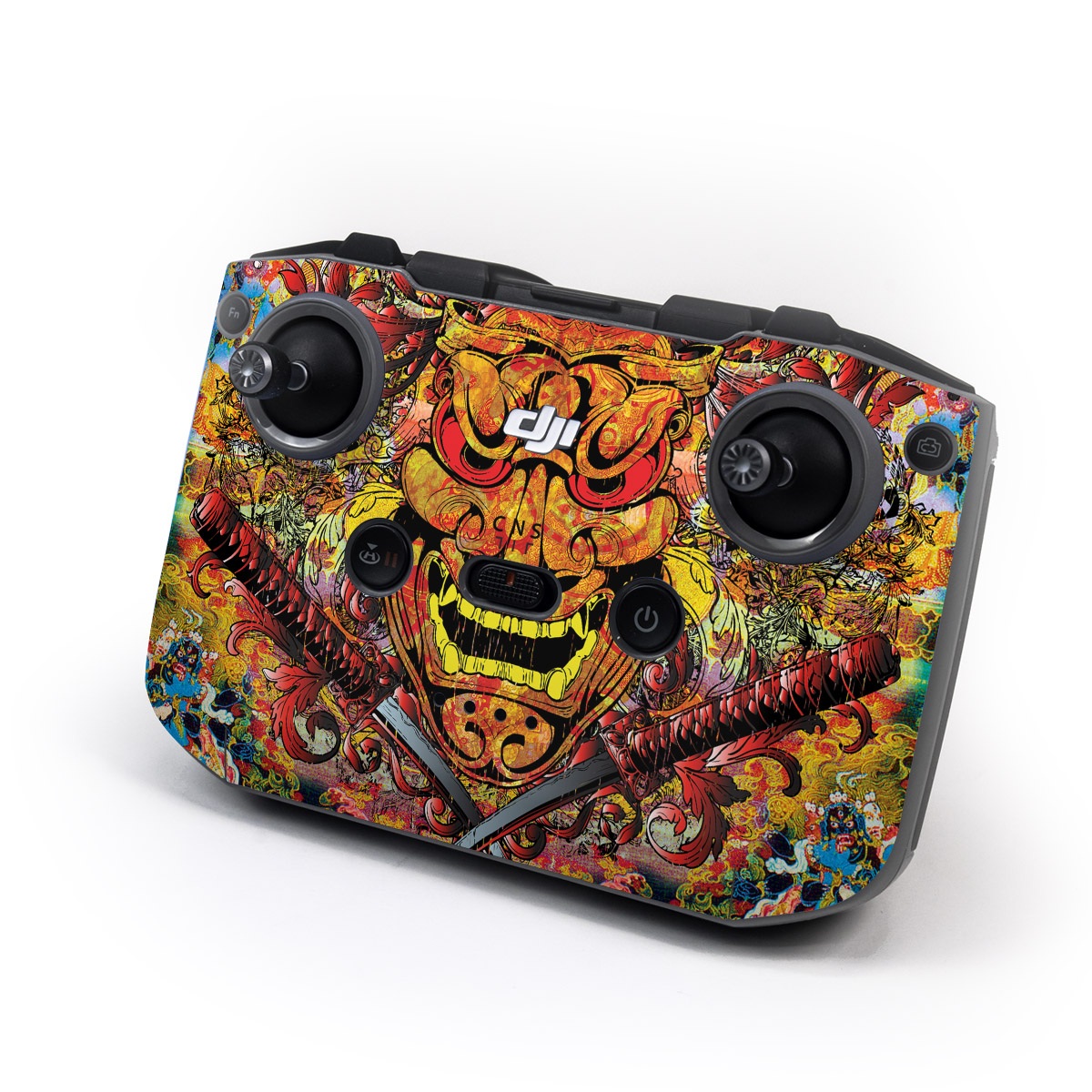 DJI RC-N2 Controller Skin design of Art, Psychedelic art, Visual arts, Illustration, Fictional character, Demon, with red, orange, yellow colors