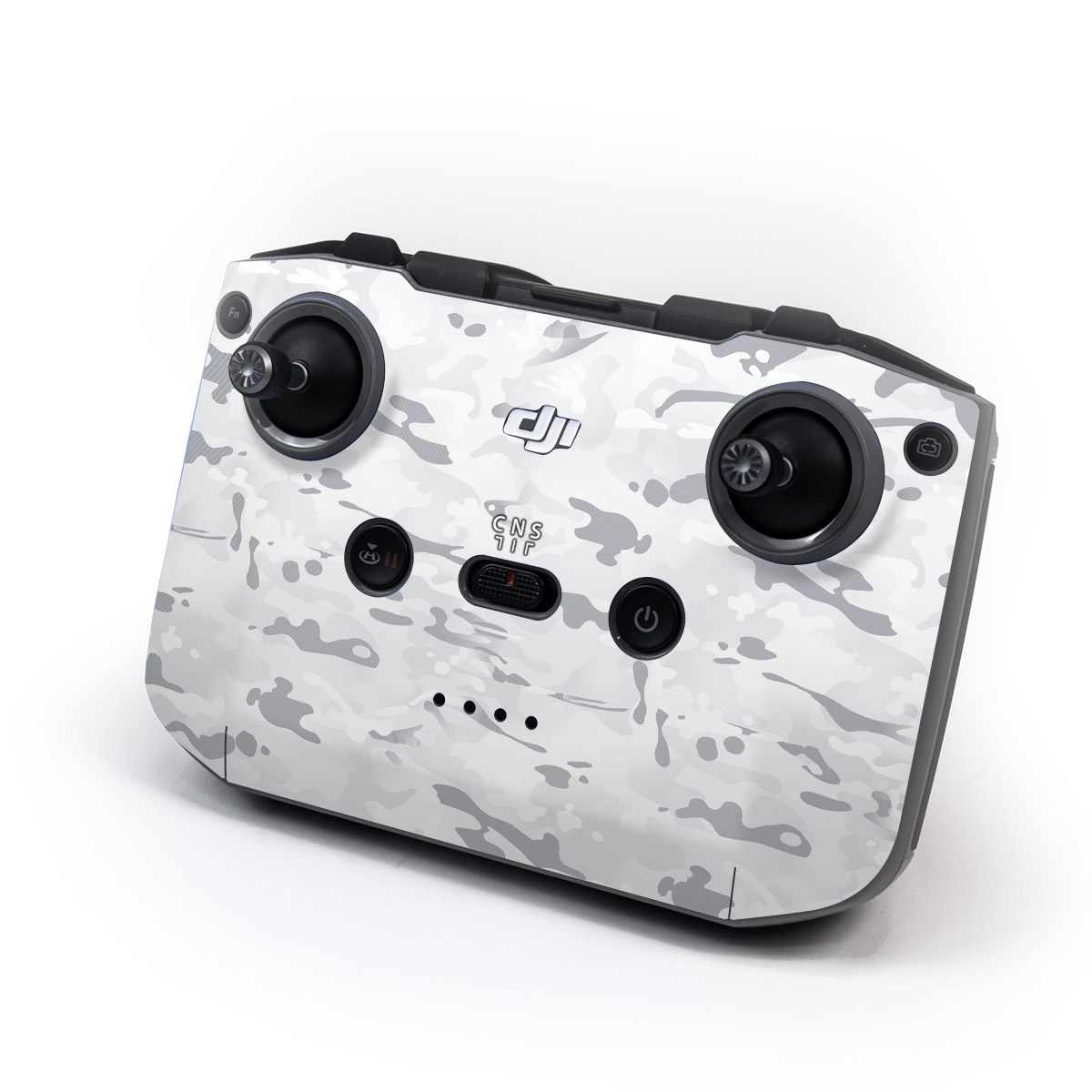 DJI RC-N2 Controller Skin design of Vertebrate, Mammal, Grey, Pattern, Monochrome, Art, Monochrome photography, Rock, Font, Winter, with white, gray colors