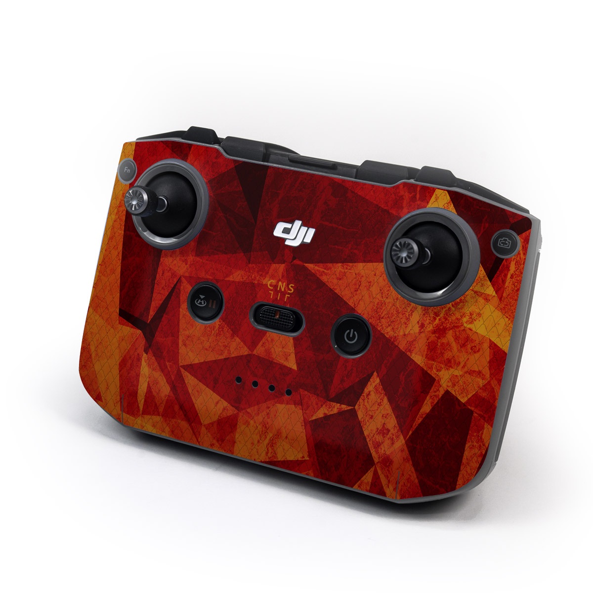 DJI RC-N2 Controller Skin design of Orange, Red, Yellow, Triangle, Pattern, Amber, Design, Art, Visual arts, Modern art, with black, orange, yellow colors