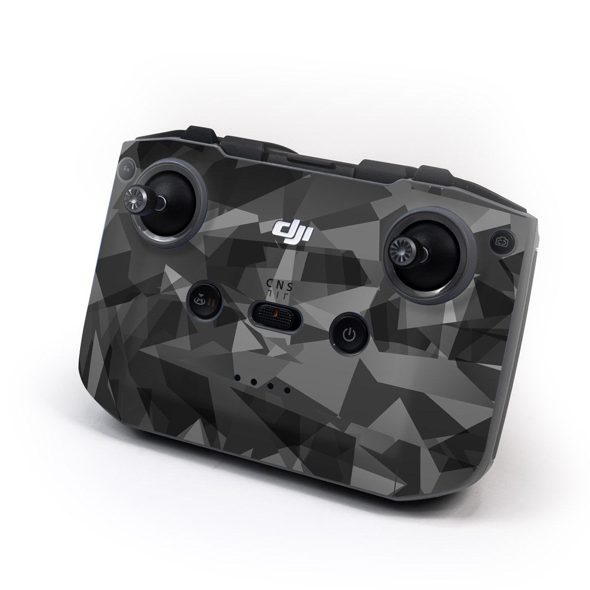 DJI RC-N2 Controller Skin design of Black, Pattern, Triangle, Black-and-white, Monochrome, Grey, Design, Line, Architecture, Monochrome photography, with black, gray colors