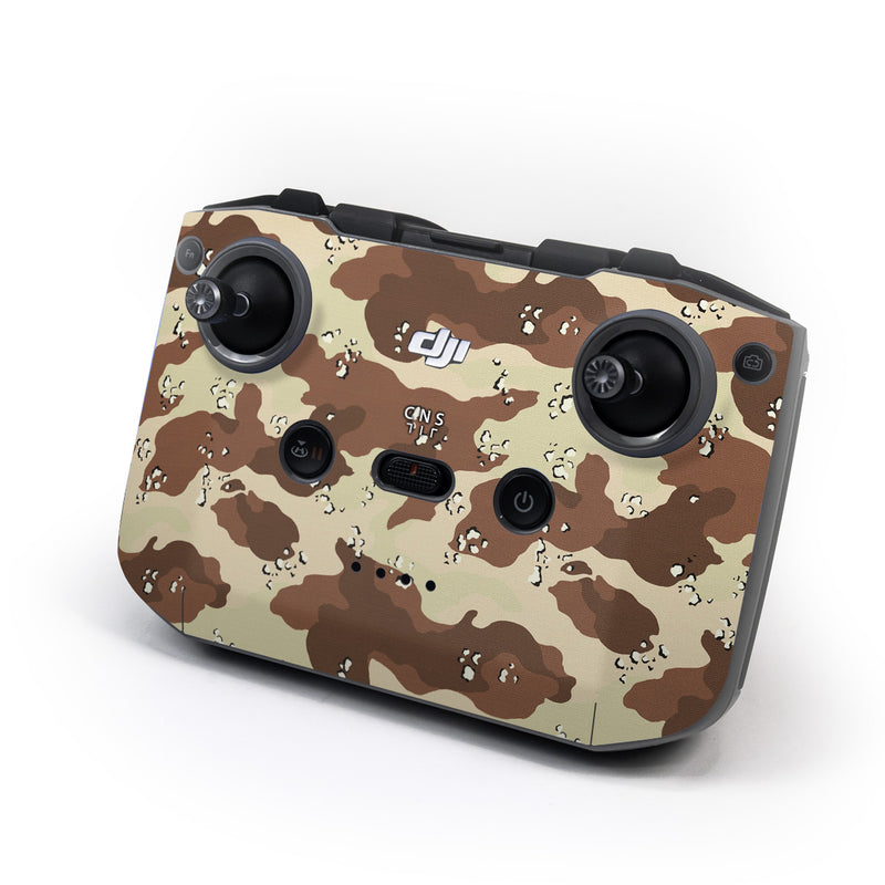 DJI RC-N3 Controller Skin design of Military camouflage, Brown, Pattern, Design, Camouflage, Textile, Beige, Illustration, Uniform, Metal, with gray, red, black, green colors