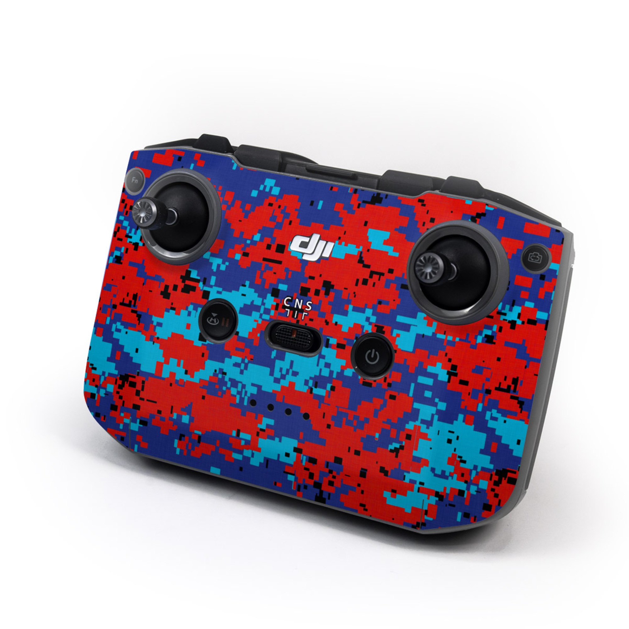 DJI RC-N3 Controller Skin design of Blue, Red, Pattern, Textile, Electric blue, with blue, red colors