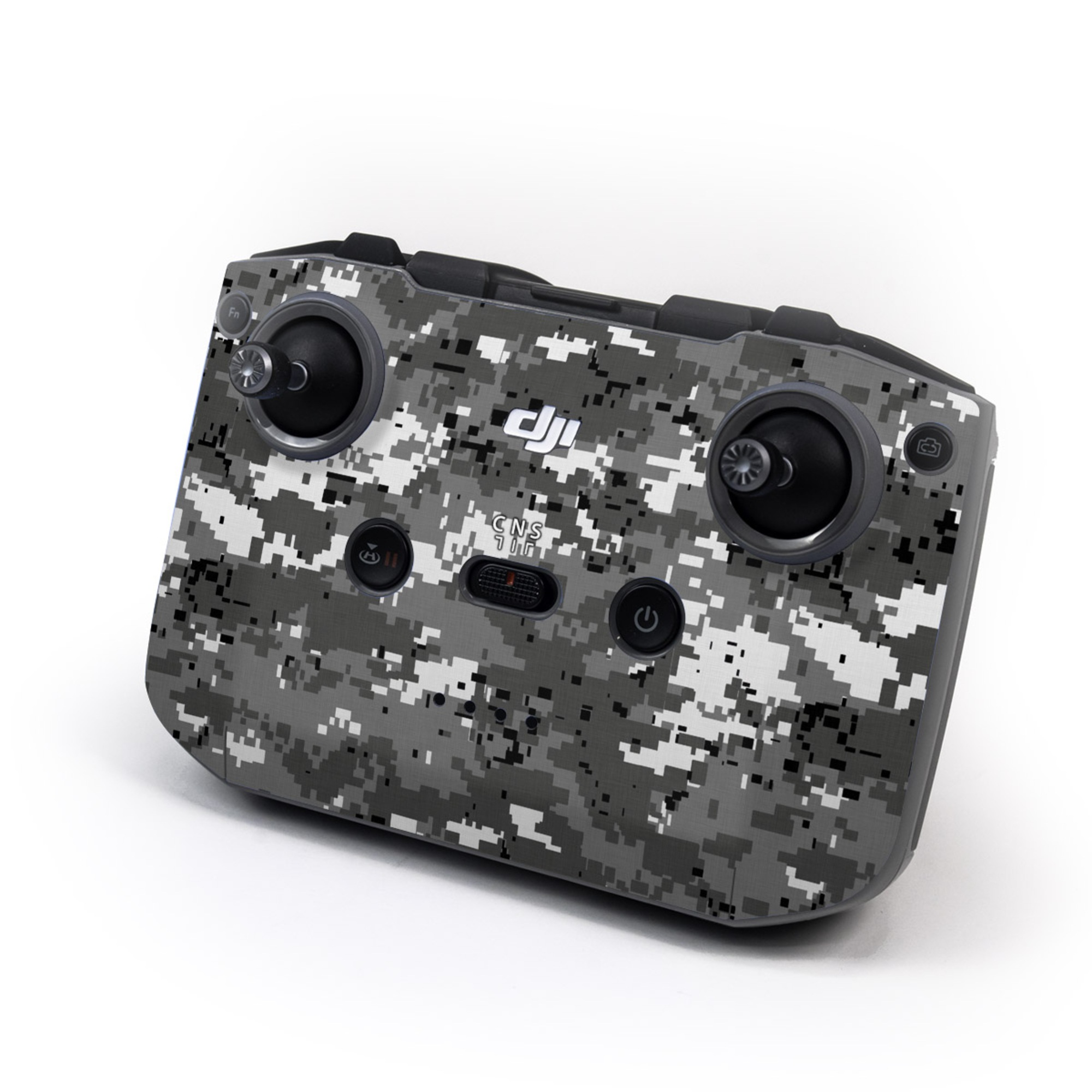 DJI RC-N3 Controller Skin design of Military camouflage, Pattern, Camouflage, Design, Uniform, Metal, Black-and-white, with black, gray colors