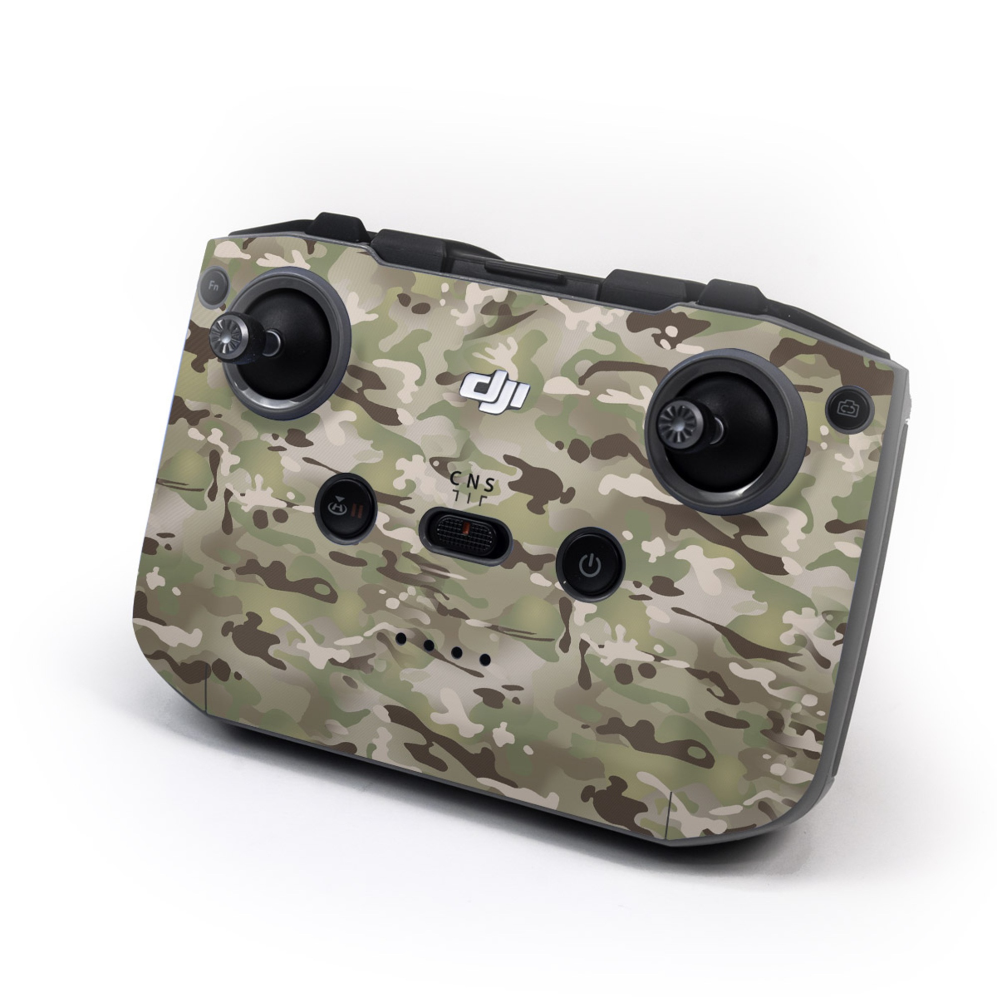 DJI RC-N3 Controller Skin design of Military camouflage, Camouflage, Pattern, Clothing, Uniform, Design, Military uniform, Bed sheet, with gray, green, black, red colors