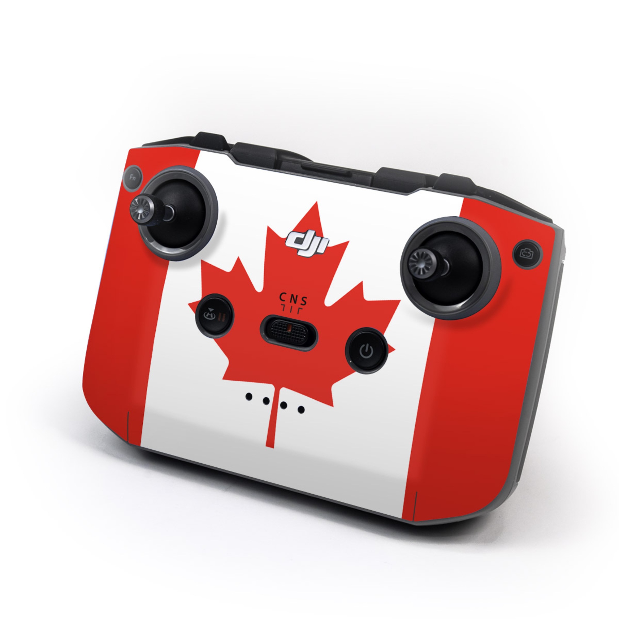 DJI RC-N3 Controller Skin design of Red, Maple leaf, Tree, Leaf, Woody plant, Flag, Plant, Plane, Red flag, Maple, with red, white colors