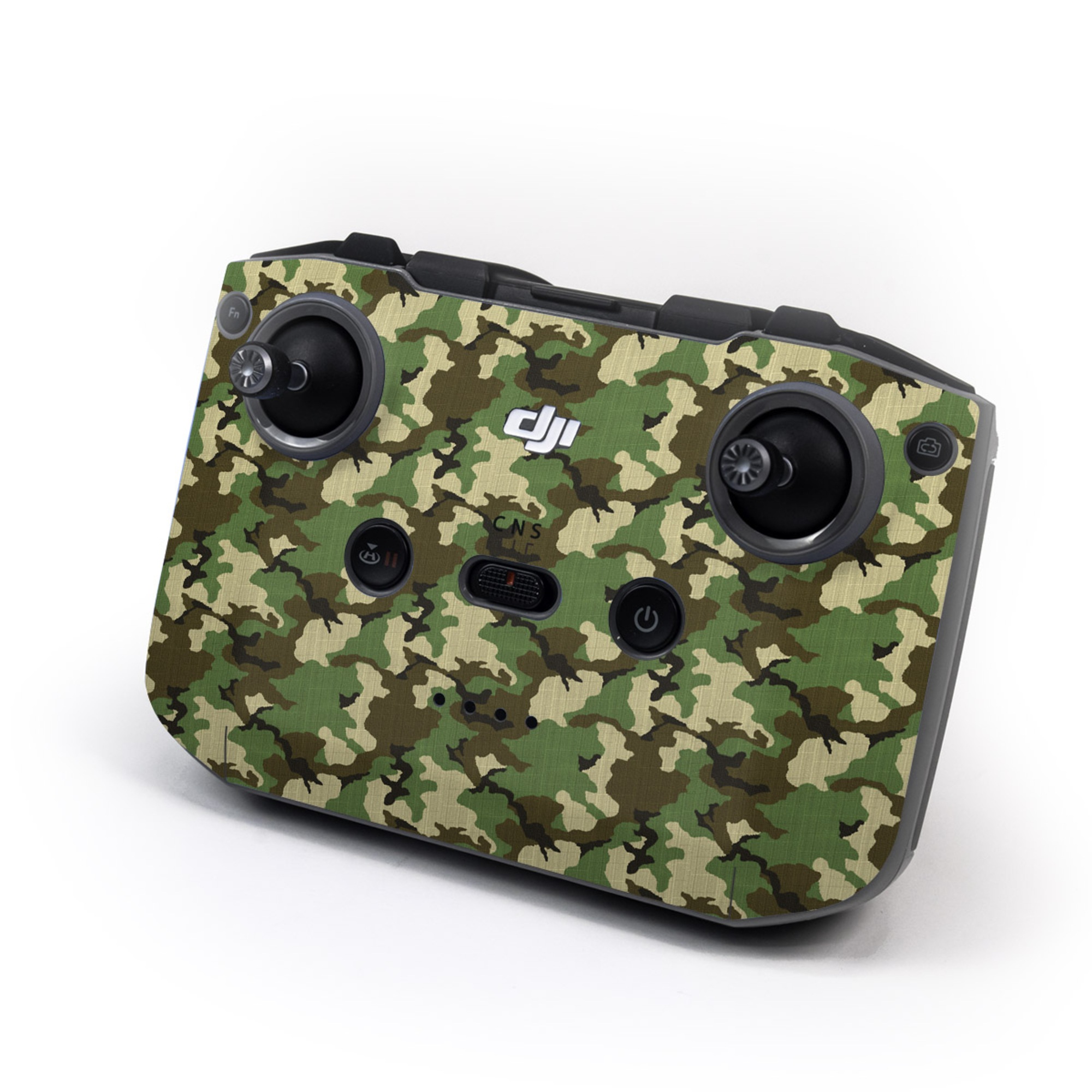 DJI RC-N3 Controller Skin design of Military camouflage, Camouflage, Clothing, Pattern, Green, Uniform, Military uniform, Design, Sportswear, Plane, with black, gray, green colors