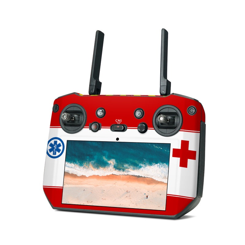 DJI RC Pro Controller Skin design with red, white, blue colors