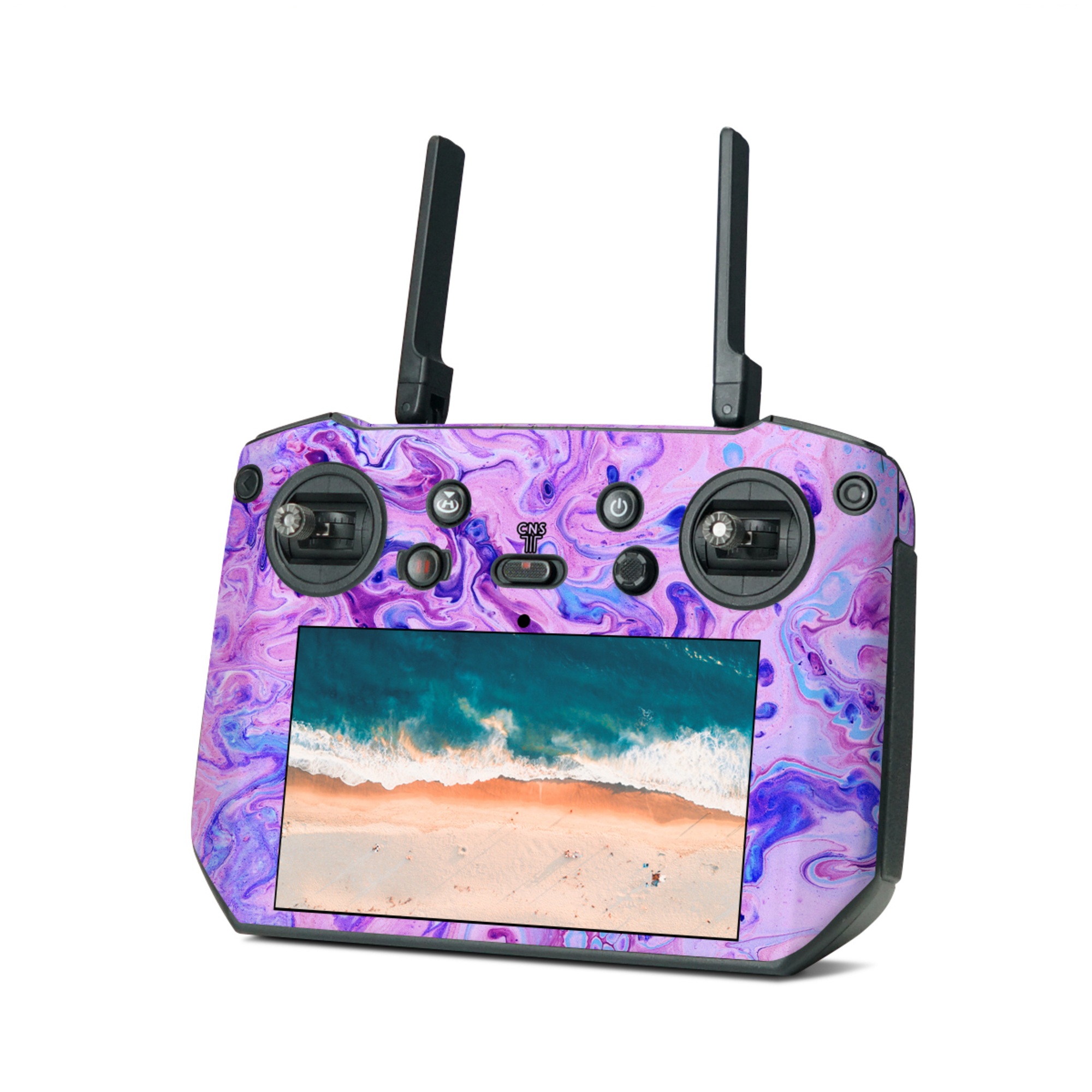 DJI RC Pro Skin design of Purple, Violet, Lilac, Art, Pattern, Modern art, Painting, Visual arts, Acrylic paint, Magenta, with pink, purple, blue colors