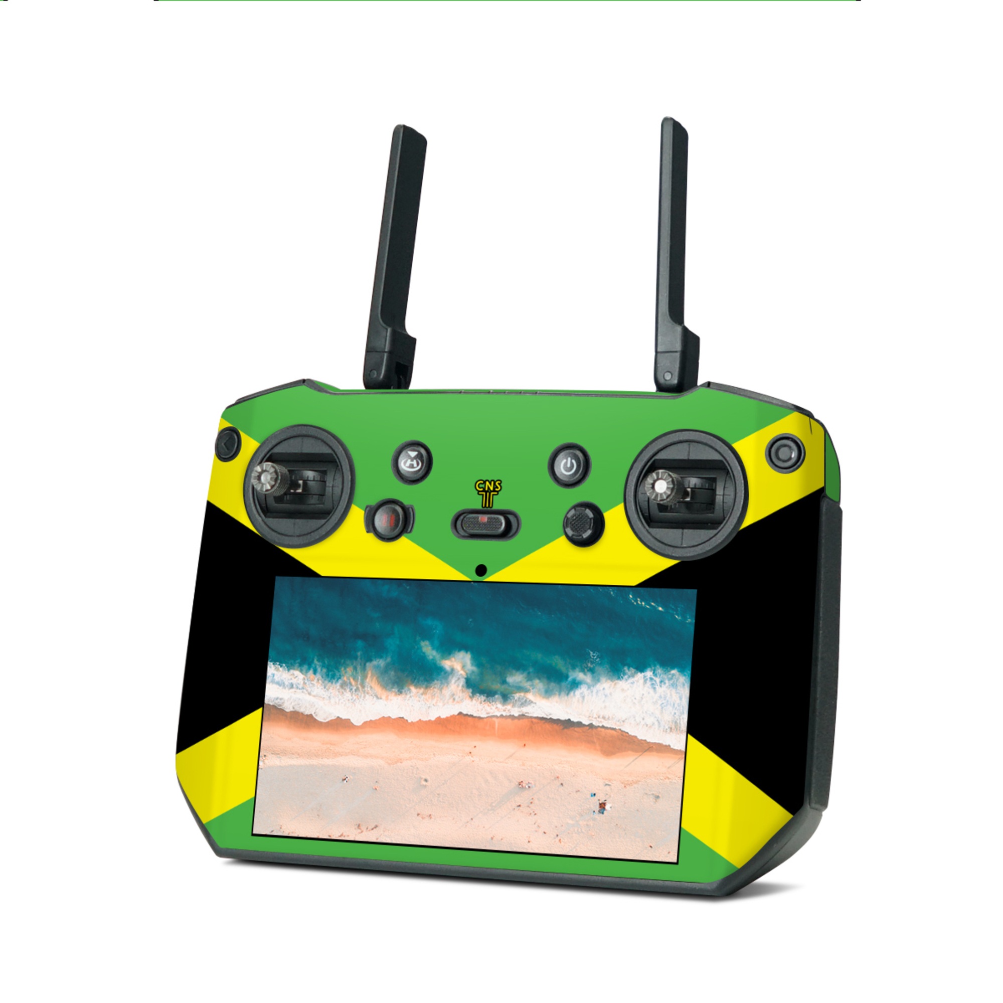 DJI RC Pro Skin design of Green, Flag, Yellow, Macro photography, Graphics, Graphic design, with black, green, yellow colors