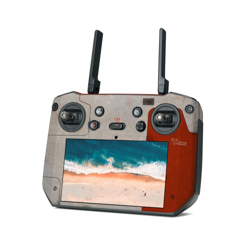 DJI RC Pro Skin design of Orange, Triangle, Graphics, Graphic design, with gray, red, yellow, black, white colors