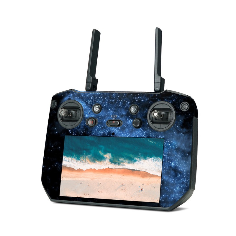 DJI RC Pro Skin design of Sky, Atmosphere, Black, Blue, Outer space, Atmospheric phenomenon, Astronomical object, Darkness, Universe, Space, with black, blue colors