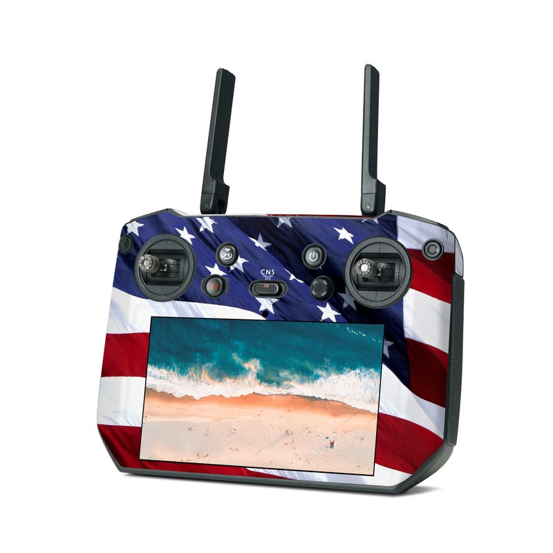 DJI RC Pro Skin design of Flag, Flag of the united states, Flag Day (USA), Veterans day, Memorial day, Holiday, Independence day, Event, with red, blue, white colors
