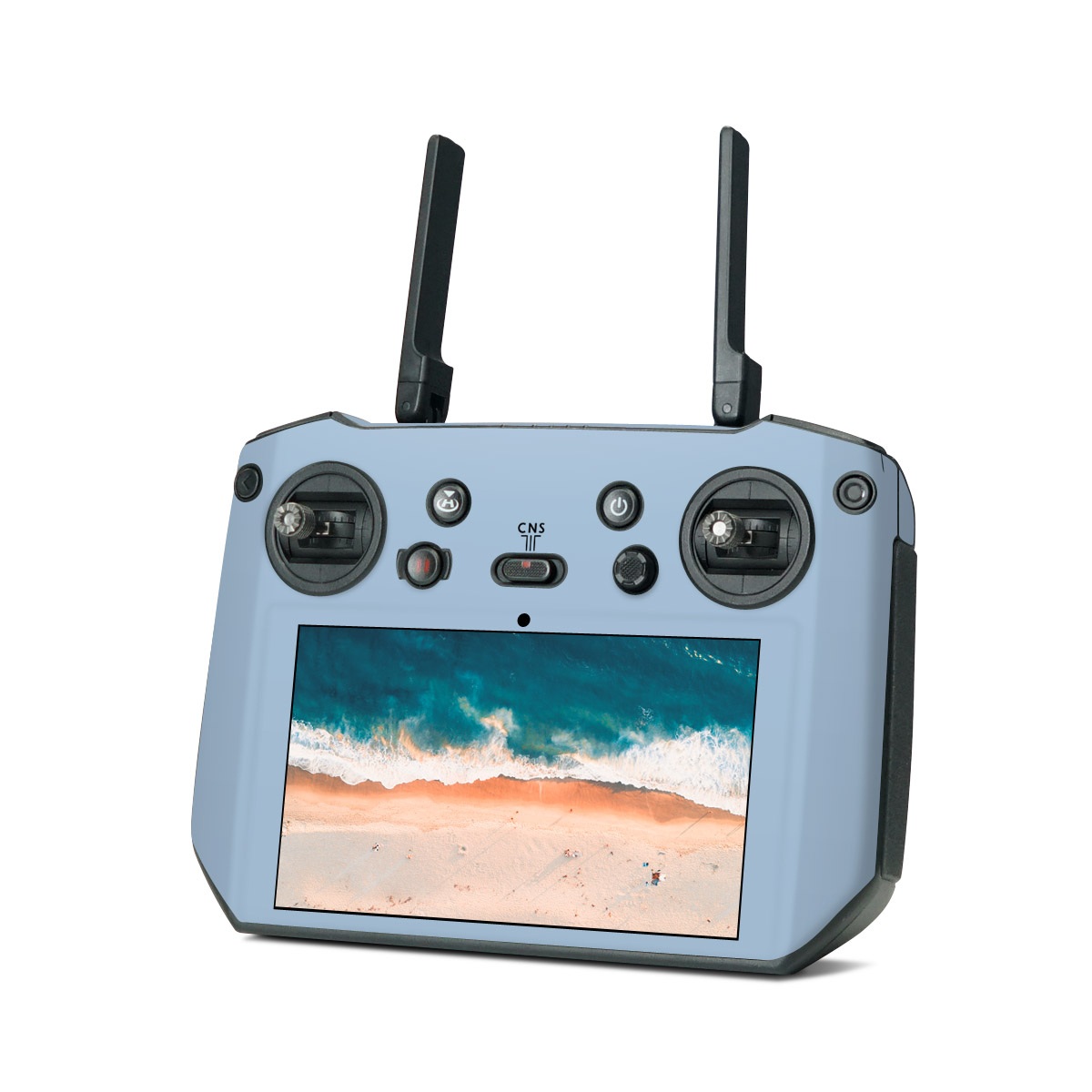 DJI RC Pro Skin design of Electric blue, Pattern, Font, Cumulus, Event, Sky, Circle, Magenta, Rectangle, Logo, with blue, gray colors