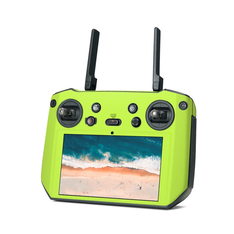 DJI RC Pro Controller Skin design of Green, Yellow, Text, Leaf, Font, Grass, with green colors