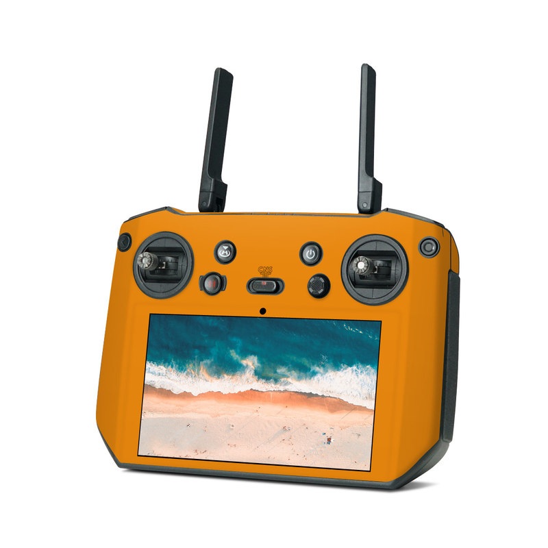 DJI RC Pro Controller Skin design of Orange, Yellow, Brown, Text, Amber, Font, Peach with orange colors