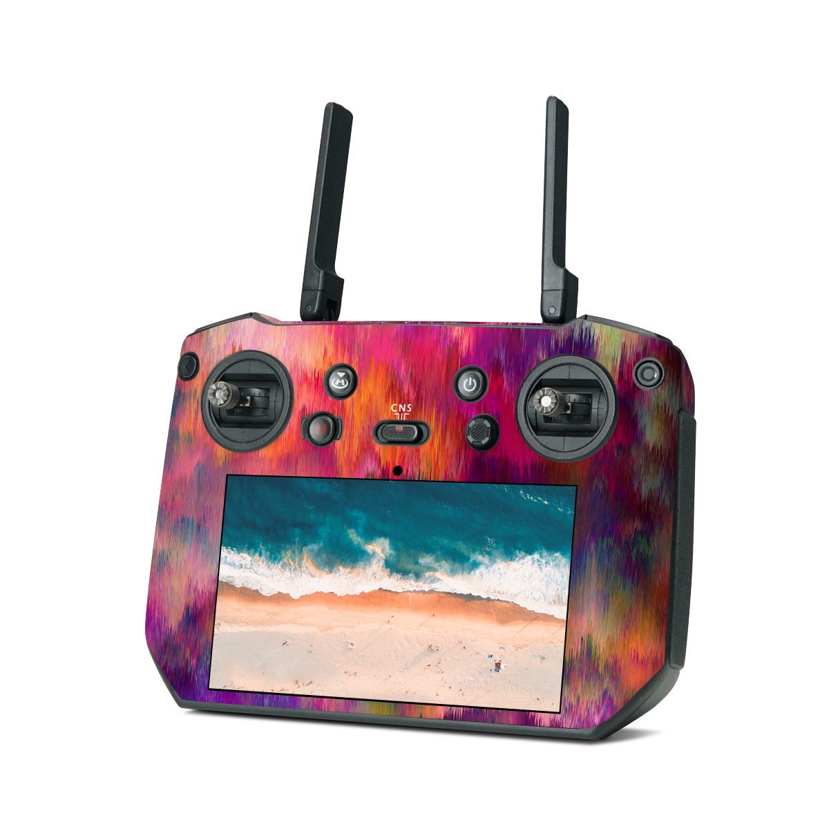 DJI RC Pro Skin design of Sky, Purple, Pink, Blue, Violet, Painting, Watercolor paint, Lavender, Cloud, Art, with red, blue, purple, orange, green colors