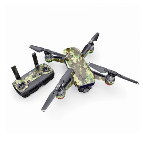 Digital Woodland Camo DJI Spark Skin