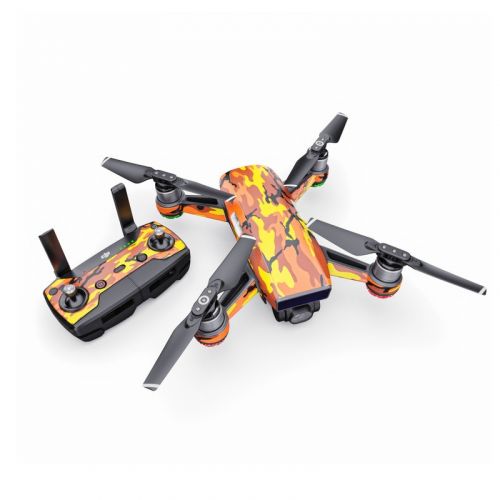 Orange Camo DJI Spark Skin