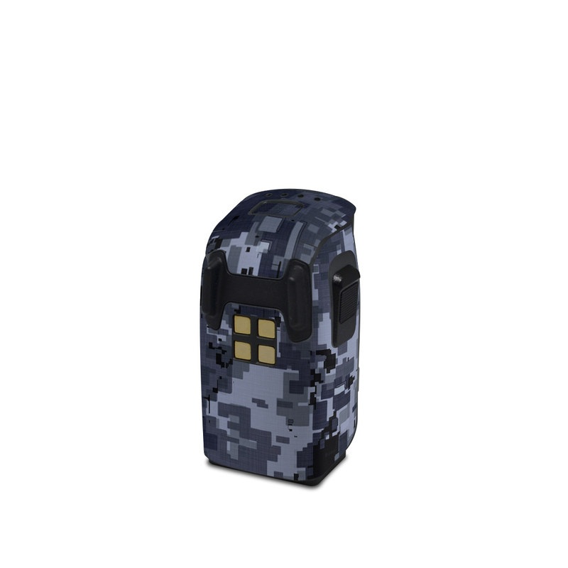DJI Spark Battery Skin design of Military camouflage, Black, Pattern, Blue, Camouflage, Design, Uniform, Textile, Black-and-white, Space, with black, gray, blue colors