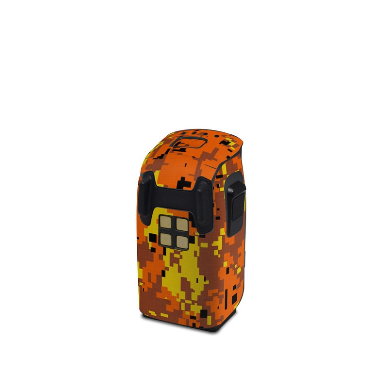 DJI Spark Battery Skin design of Orange, Yellow, Leaf, Tree, Pattern, Autumn, Plant, Deciduous, with red, green, black colors