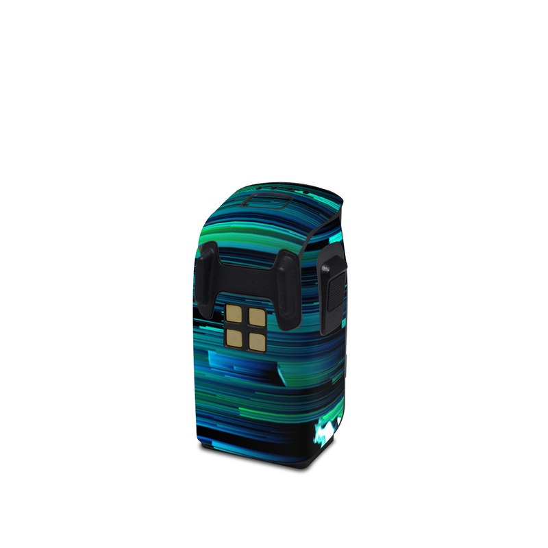 DJI Spark Battery Skin design of Blue, Green, Turquoise, Light, Colorfulness, Electric blue, with blue, green, black, white colors