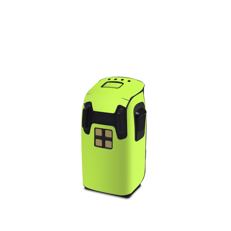 DJI Spark Battery Skin design of Green, Yellow, Text, Leaf, Font, Grass, with green colors