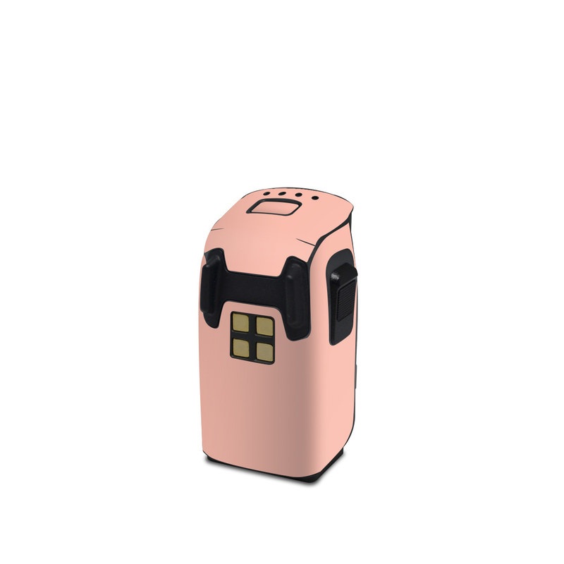 DJI Spark Battery Skin design of Orange, Pink, Peach, Brown, Red, Yellow, Material property, Font, Beige, with orange, yellow, white colors
