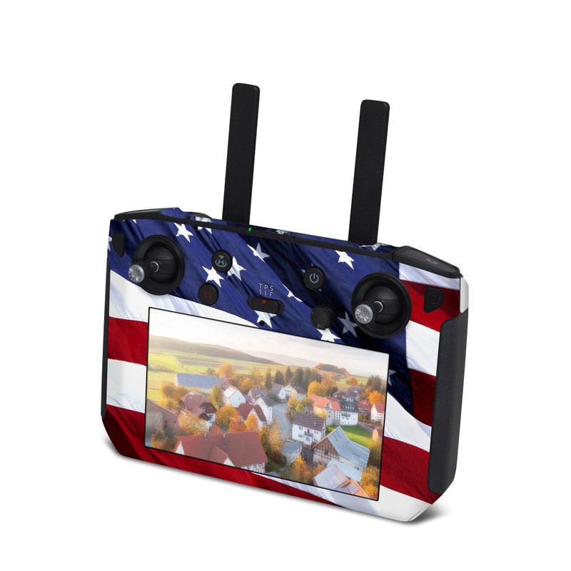 DJI Smart Controller Skin design of Flag, Flag of the united states, Flag Day (USA), Veterans day, Memorial day, Holiday, Independence day, Event, with red, blue, white colors